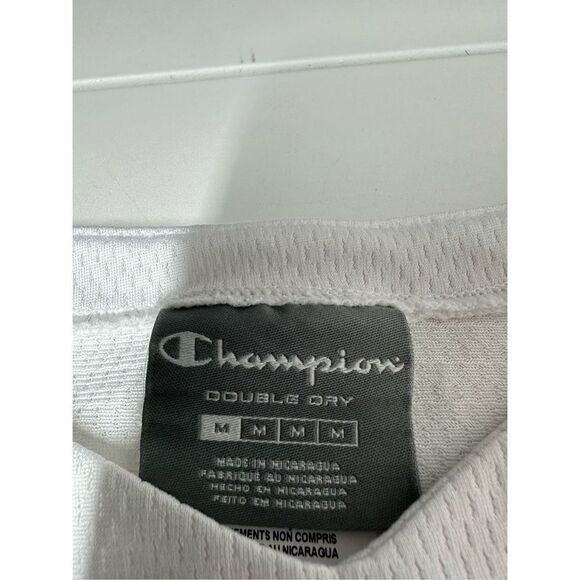 Champion Double Dry White Athletic T-shirt Size M - Picture 8 of 10